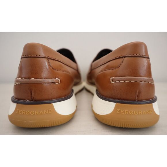 Cole Haan C34025 Mens Sz 9.5M British Tan/Ivory Leather 4.ZEROGRAND Loafers - Picture 3 of 16